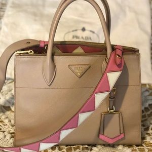 Prada Beige/Pink Saffiano and City Calf Paradigme